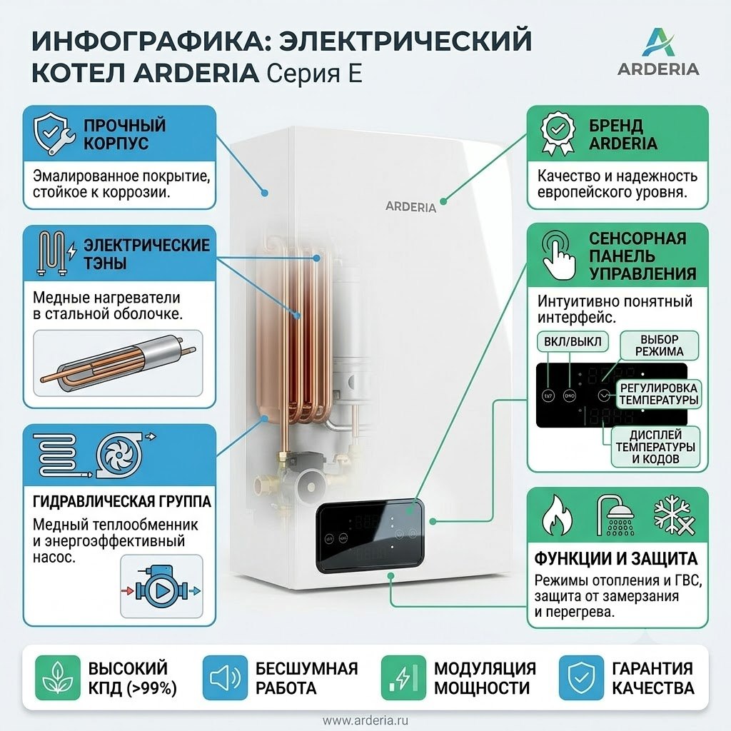 Электрический котле Arderia E Электрический котле Arderia E
